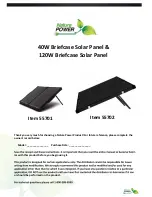 Preview for 1 page of Nature Power 55701 Manual