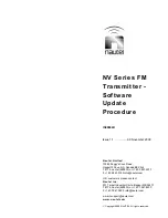 Nautel NV Series Software Update Procedure предпросмотр