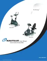 Предварительный просмотр 1 страницы Nautilus Be Strong Commercial Series U916 Owner'S Manual