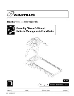 Nautilus Sport Series T514 Assembly And Owner'S Manual preview