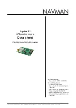 Navman Jupiter 12 Datasheet предпросмотр