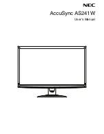 NEC AS241W-BK User Manual предпросмотр