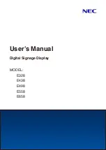 NEC E658 User Manual preview