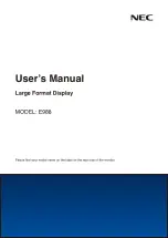 Предварительный просмотр 1 страницы NEC E988 User Manual