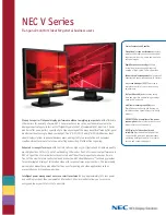 NEC LCD17V Brochure & Specs предпросмотр