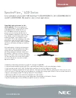 Preview for 1 page of NEC LCD2490W2-BK-SV - MultiSync - 24" LCD... Brochure & Specs