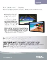 NEC LCD3215 - MultiSync - 32" LCD Flat Panel... Specifications preview