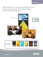 NEC LCD4020-2-IT - MultiSync - 40" LCD Flat Panel... Brochure preview