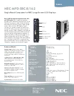 Preview for 1 page of NEC LCD4020-BK-AV - 40IN LCD 1200:1 1366X768 60HZ Dvi-d... Features And Benefits