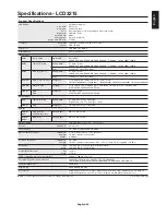 Preview for 31 page of NEC LCD4615 - MultiSync - 46" LCD Flat Panel... User Manual