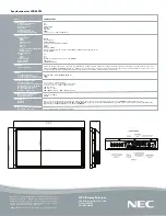 Preview for 2 page of NEC LCD6520L-BK-AV - MultiSync - 65" LCD Flat Panel... Specifications