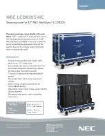Preview for 1 page of NEC LCD8205 - MultiSync - 82" LCD Flat Panel... Brochure