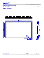Preview for 3 page of NEC LCD8205 - MultiSync - 82" LCD Flat Panel... Installation Manual