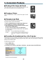 Предварительный просмотр 36 страницы NEC LT25 Series User Manual