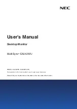NEC MultiSync EA242WU User Manual preview
