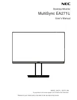 Preview for 1 page of NEC MultiSync EA271U-BK User Manual