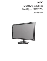 NEC MultiSync EX231Wp User Manual preview