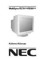 NEC MultiSync FE791SB Manual preview