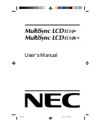 NEC MULTISYNC LCD1510+ Safety Instruction preview