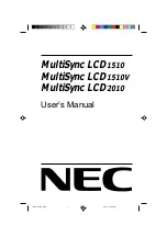NEC MULTISYNC LCD1510+ User Manual preview