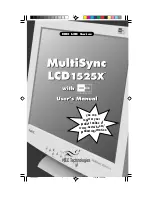 Предварительный просмотр 1 страницы NEC MultiSync LCD1525X User Manual