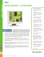 Preview for 1 page of NEC MultiSync LCD1530V Specification Sheet