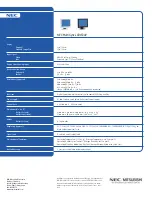 Preview for 2 page of NEC MultiSync LCD1530V Specification Sheet
