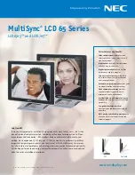 NEC MultiSync LCD1565 Specifications предпросмотр