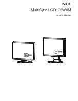 Предварительный просмотр 1 страницы NEC MultiSync LCD195WXM User Manual