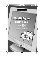 Preview for 1 page of NEC MultiSync LCD2010X User Manual