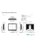 NEC MultiSync LCD2060NX Dimensional Drawing предпросмотр