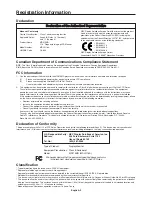 Предварительный просмотр 5 страницы NEC MultiSync MD215MG-S5 Installation & Maintenance Manual