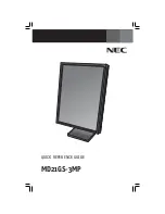 Preview for 1 page of NEC MultiSync MD21GS-3MP Quick Reference Manual
