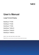 NEC MultiSync P555 User Manual preview