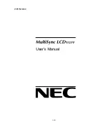Preview for 22 page of NEC NEC MultiSync LCD1525V  LCD1525V LCD1525V Service Manual