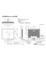 Preview for 2 page of NEC NEC MultiSync LCD1860NX  LCD1860NX LCD1860NX Dimensions