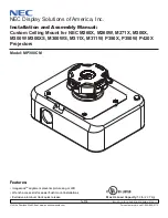 Preview for 1 page of NEC NP-M311W Installation And Assembly Manual