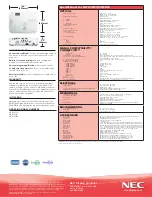 Preview for 4 page of NEC NP-M311W Specifications