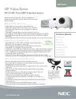 NEC NP115 Series Brochure preview