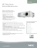 Предварительный просмотр 1 страницы NEC NP200 - XGA DLP Projector Specification