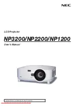 Предварительный просмотр 1 страницы NEC NP3200 User Manual