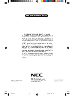 Preview for 12 page of NEC P1150 - MultiSync - 21" CRT Display Information Manual