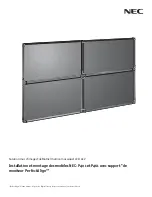Предварительный просмотр 5 страницы NEC P401 - MultiSync - 40" LCD Flat Panel... Installation And Assembly Manual