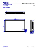 Preview for 3 page of NEC P401 - MultiSync - 40" LCD Flat Panel... Installation Manual