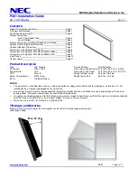 Preview for 1 page of NEC P461-AVT - MultiSync - 46" LCD TV Installation Manual