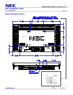 Preview for 4 page of NEC P461-AVT - MultiSync - 46" LCD TV Installation Manual