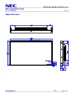 Preview for 3 page of NEC P461 - MultiSync - 46" LCD Flat Panel... Installation Manual