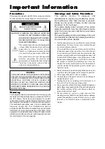 Preview for 3 page of NEC PlasmaSync 42VP4 User Manual