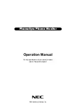 NEC PlasmaSync 42XM2 Operation Manual preview