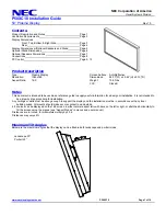 NEC PlasmaSync 50XC10 Installation Manual preview